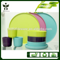 eco-friendly and disposable feature bamboo fiber dinnerware dishes&plates